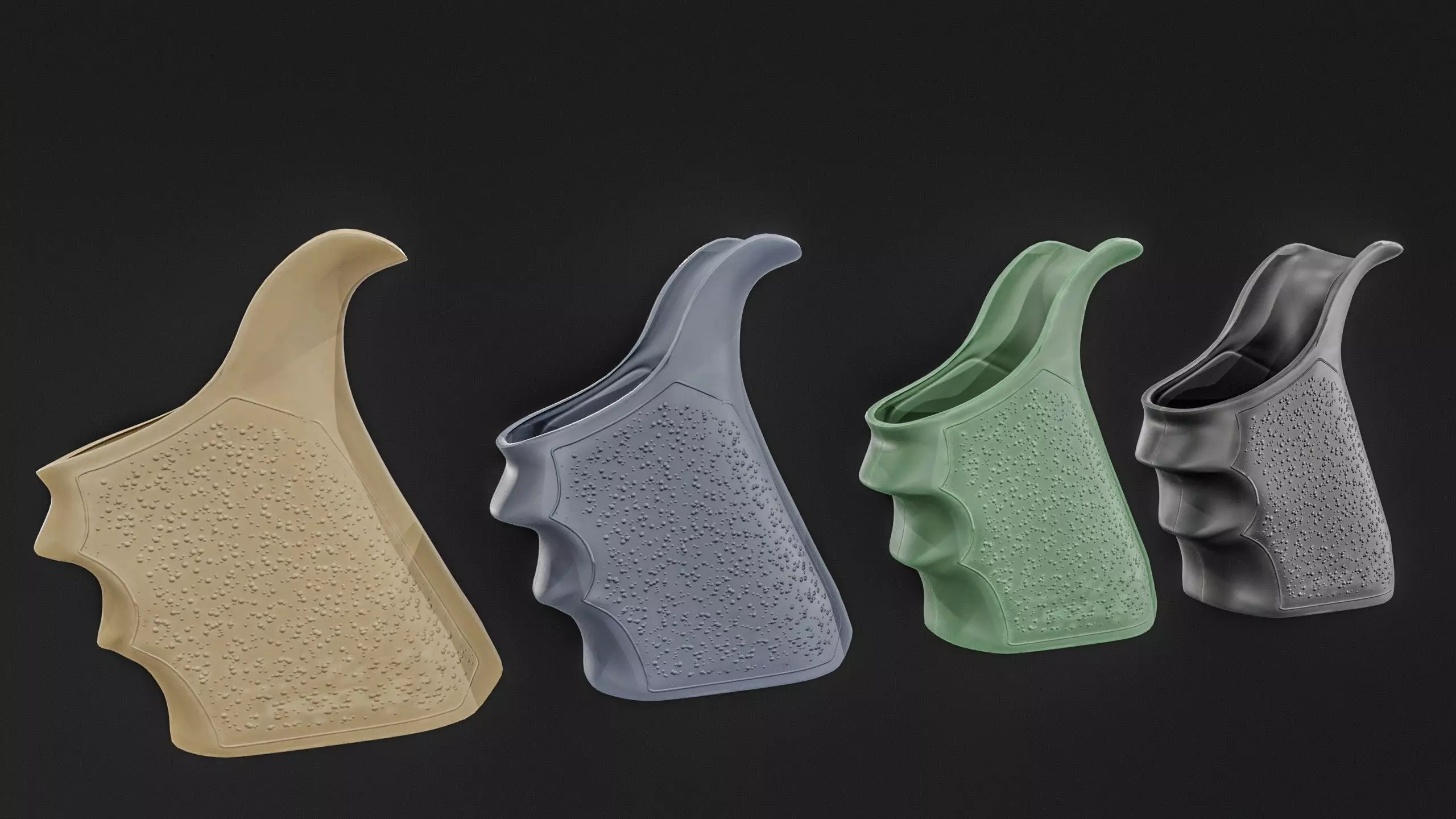 Glock 17 Gun Grip Low-poly 3D model_5