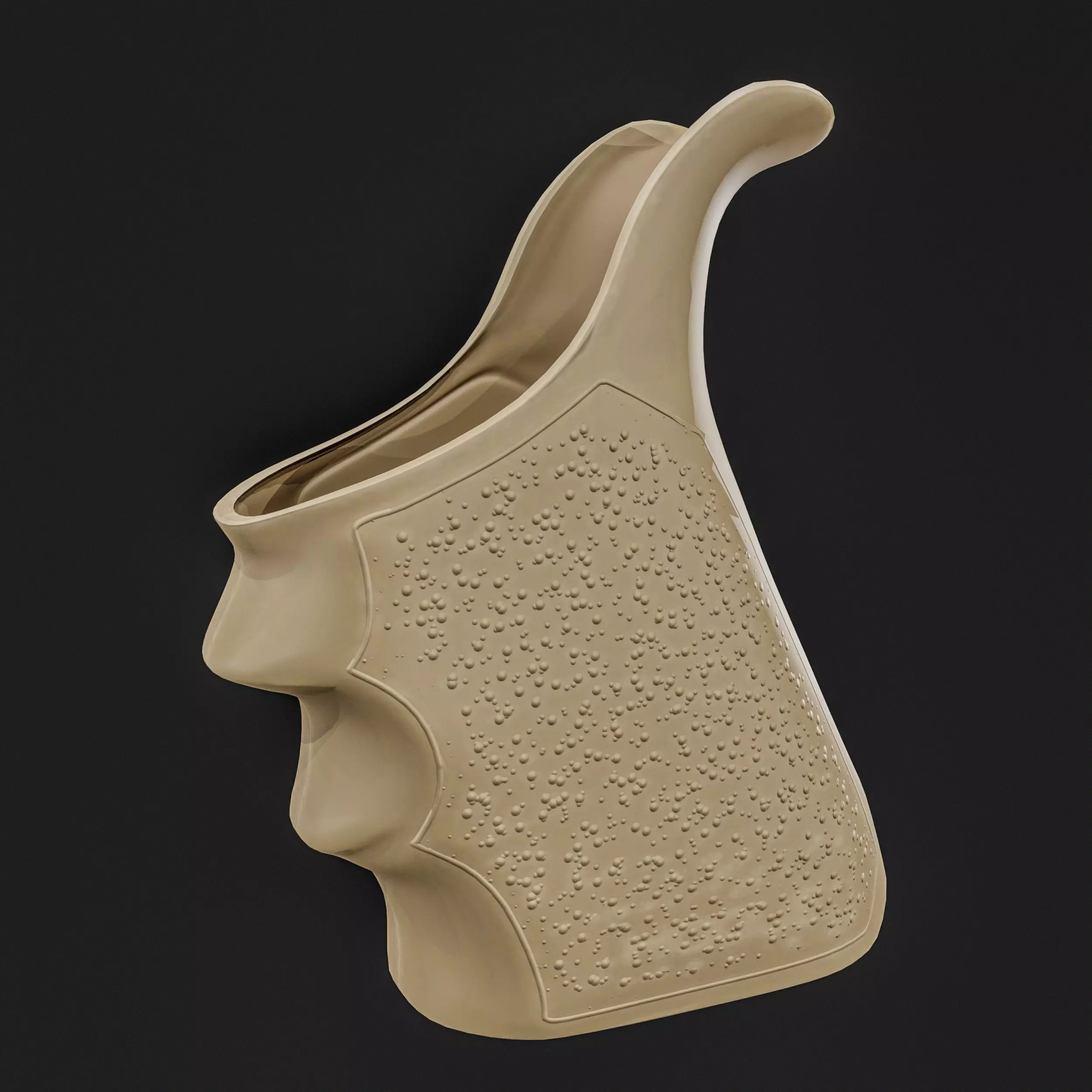 Glock 17 Gun Grip Low-poly 3D model_9