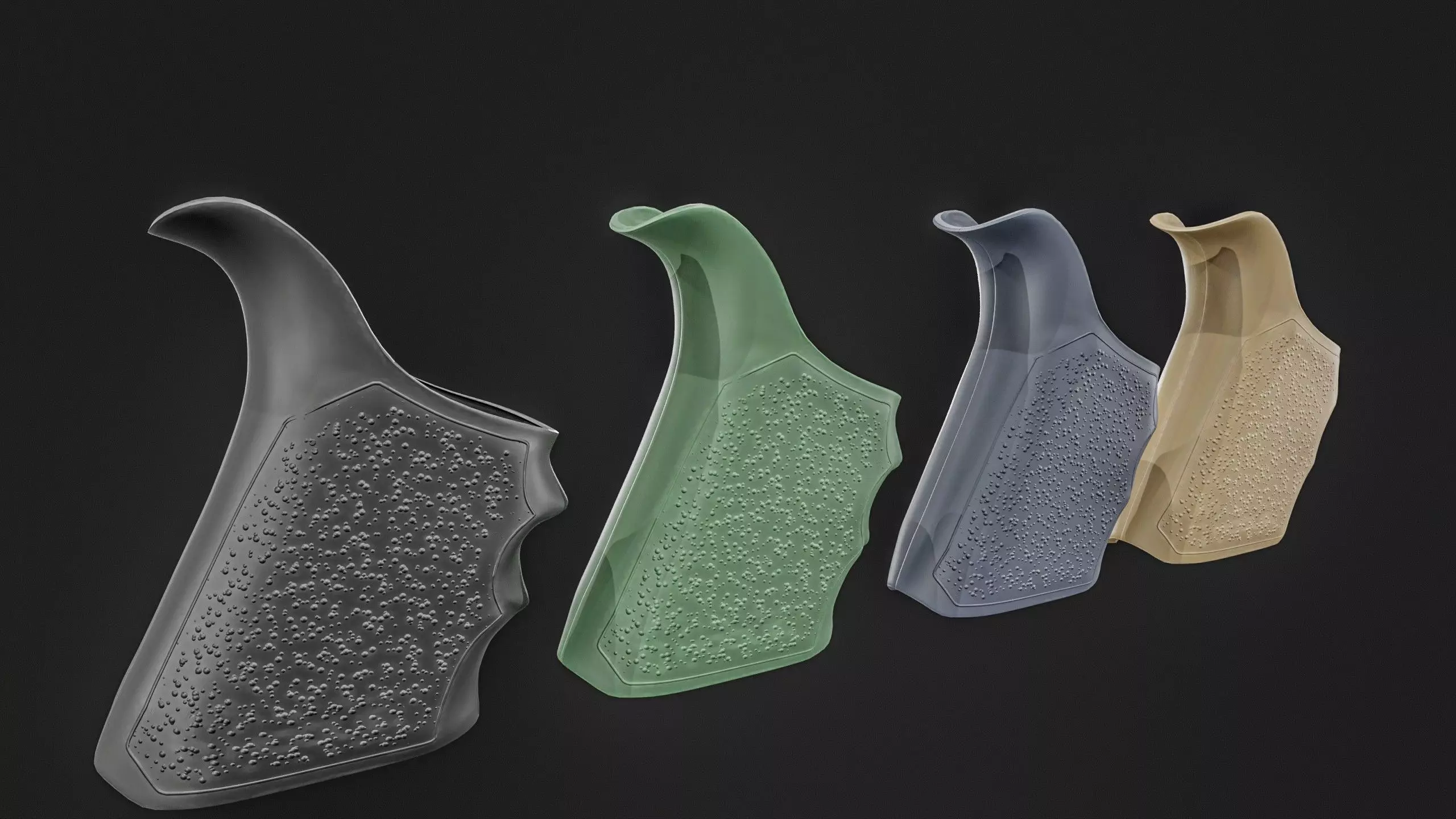 Glock 17 Gun Grip Low-poly 3D model_6