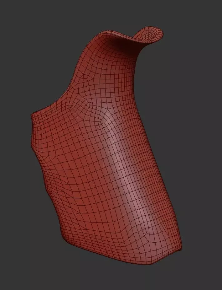 Glock 17 Gun Grip Low-poly 3D model_21