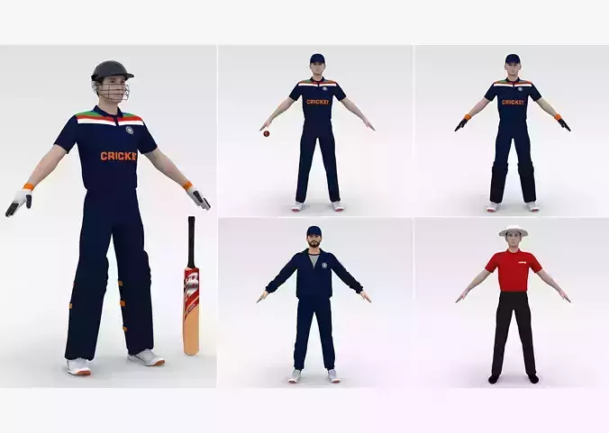Cricket Players Blue Dress Collection 