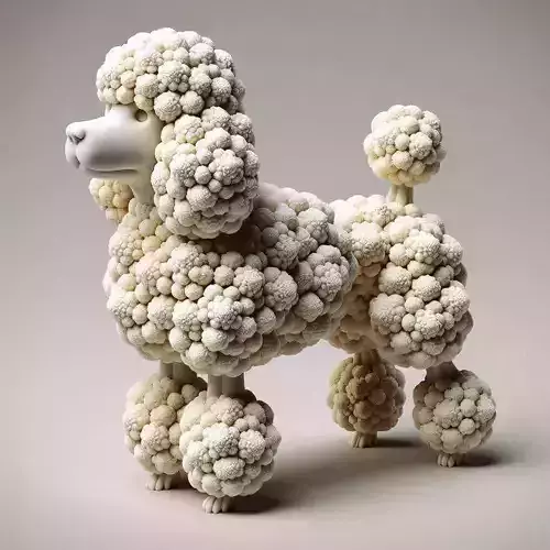 Cauliflower Textured Poodle 3D print model