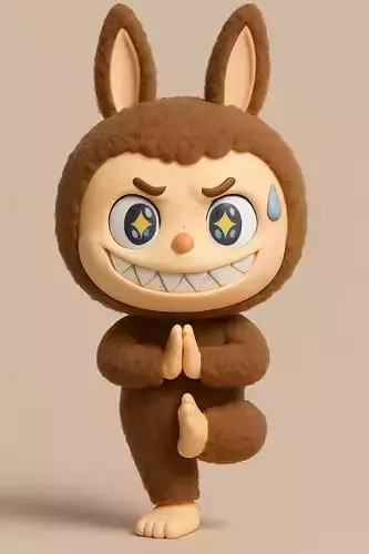 Labubu Doing Yoga