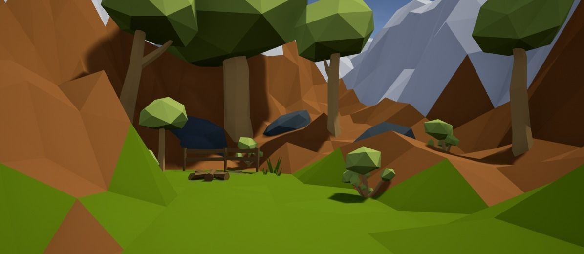 Nature Low Poly Pack Free low-poly 3D model_2
