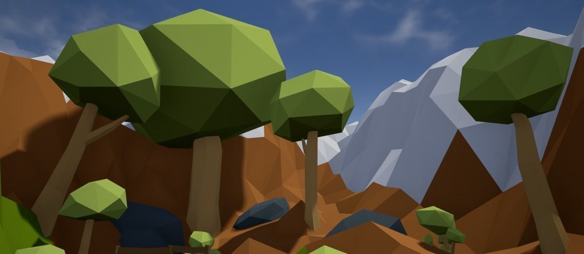Nature Low Poly Pack Free low-poly 3D model_1
