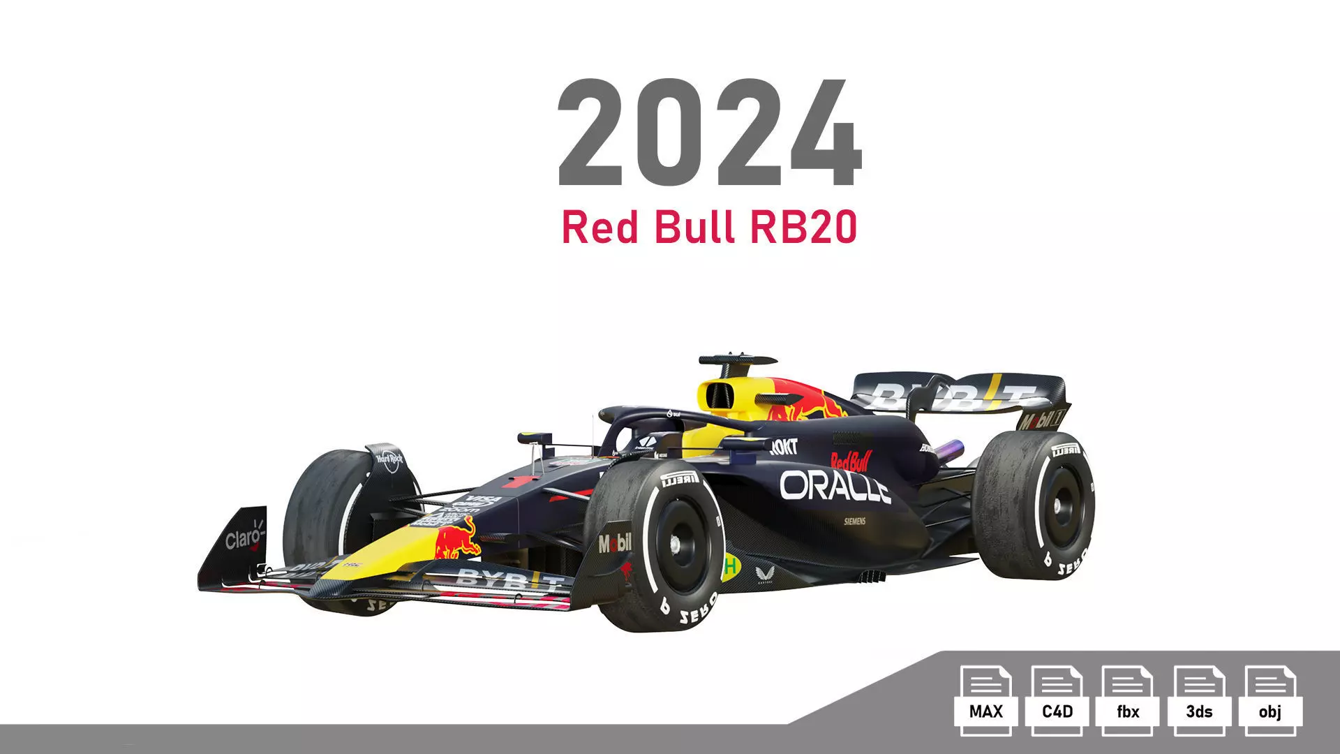 F1 Red Bull RB20 2024 3D model_0