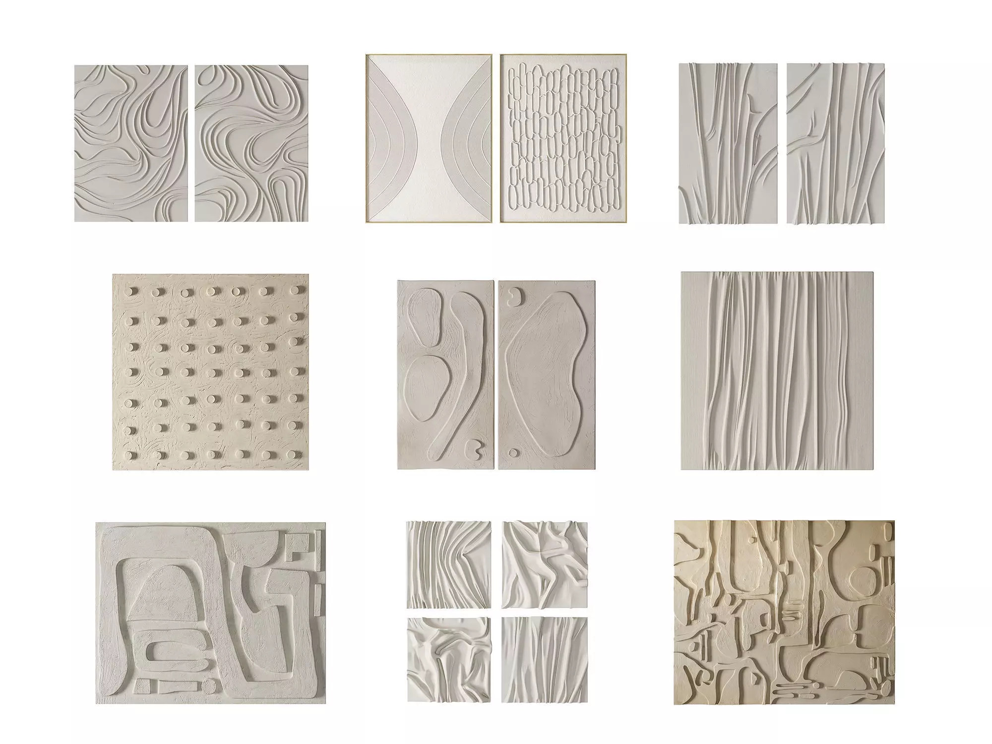 Wall Decor Set 02 3D Model Collection_0