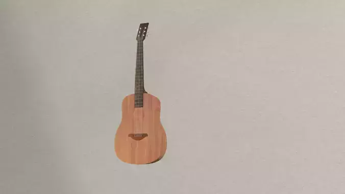Realistic Guitar 3D Model