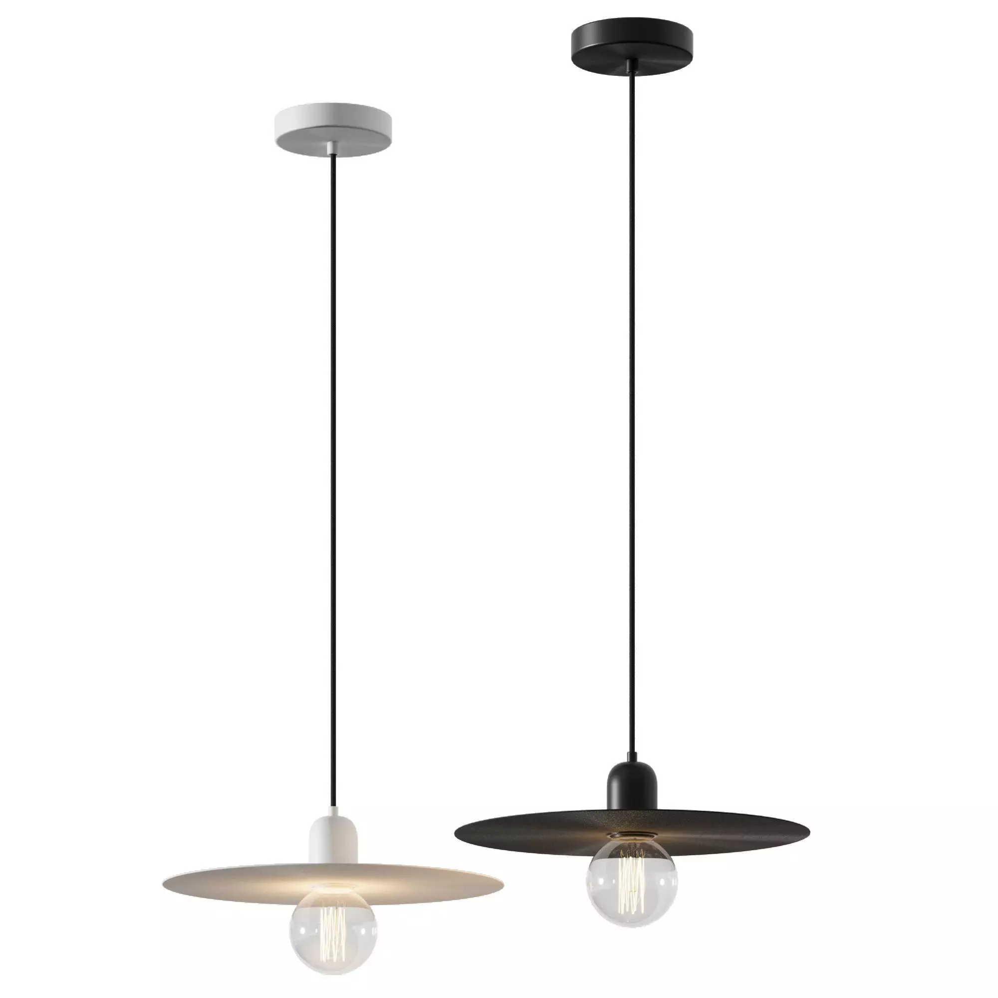 Pendant lamp Faro Barcelona PLAT 3D model_1