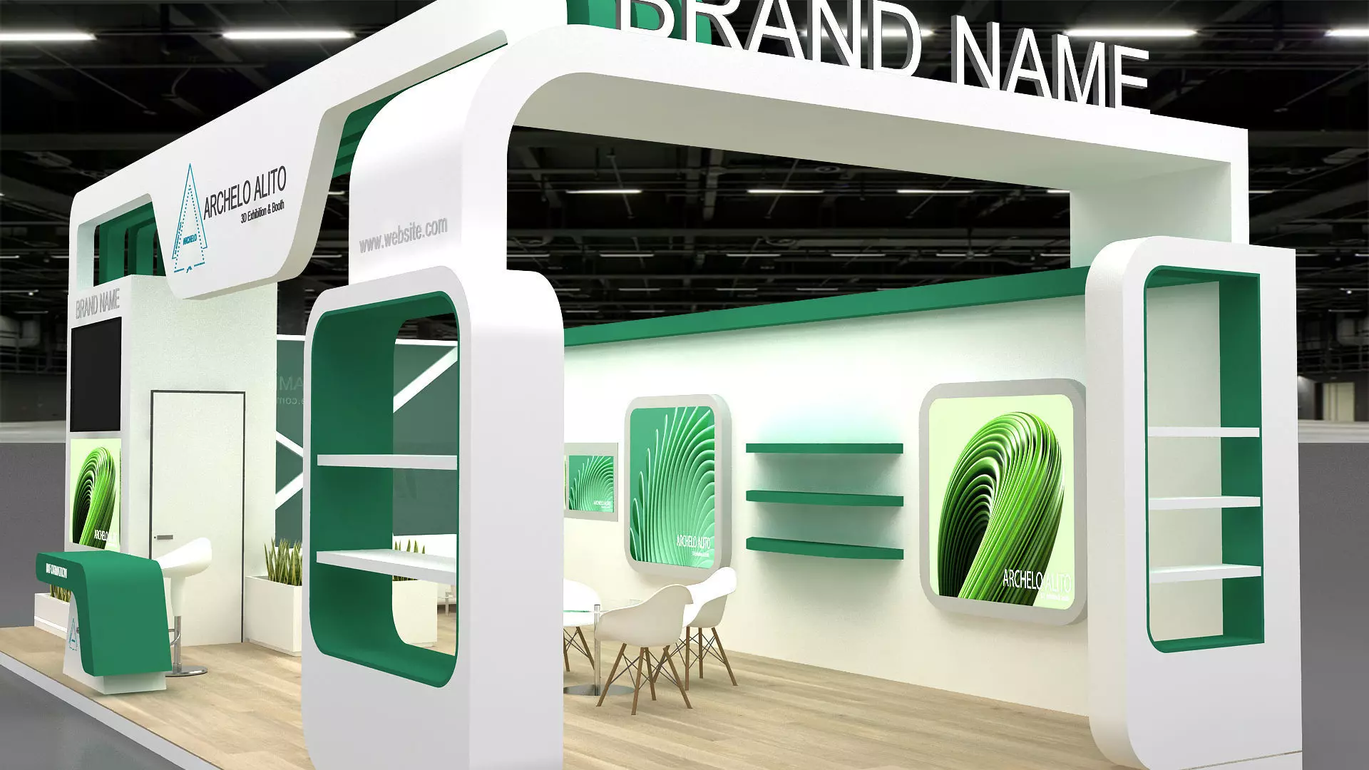 3d booth exhibition 3D model_3