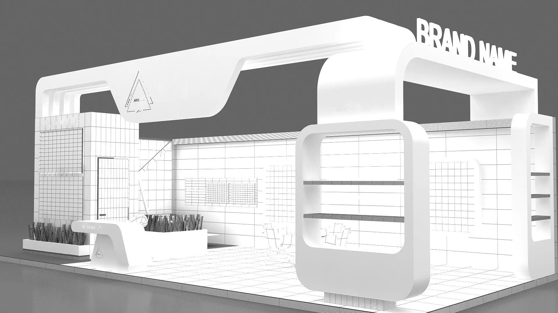 3d booth exhibition 3D model_9