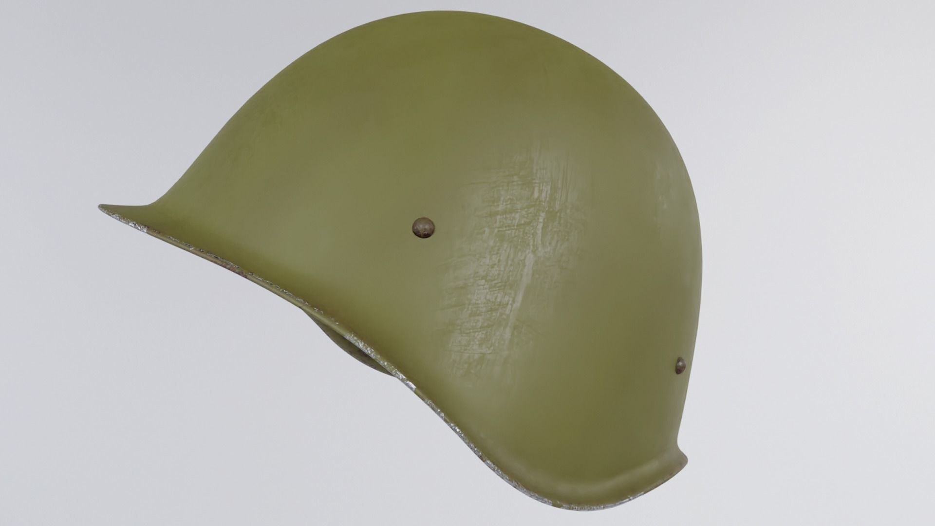 Soviet War Helmet Low-poly 3D model_1