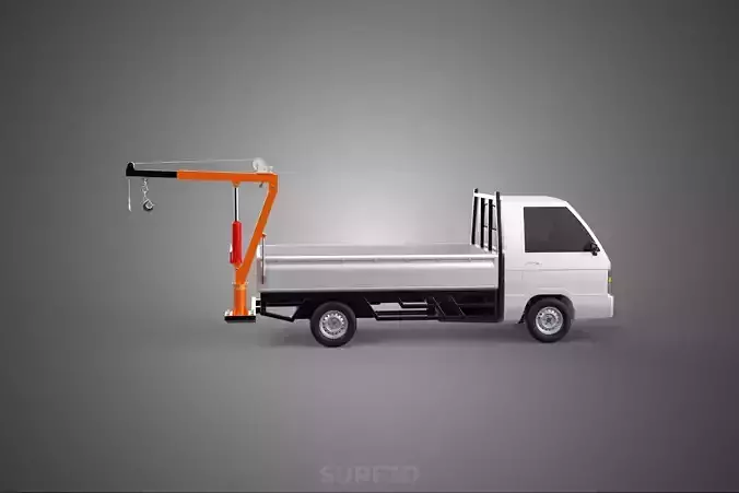 FOLDABLE MOUNTED BED CRANE HOIST LIFTING HAND WINCH PICKUP TRUCK 3D model