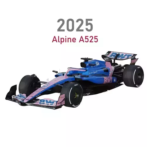 F1 Alpine A525 2025 3D model