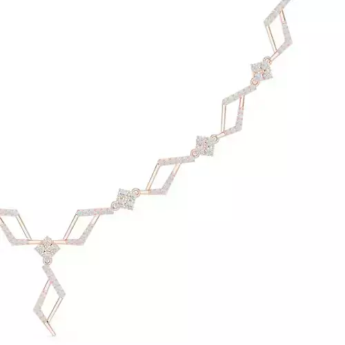 Round Diamond Fancy Dainty Necklace 3DM STL Video