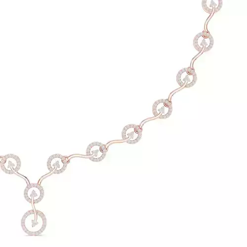 Round Diamond Floral Design Necklace For Woman 3DM STL Video