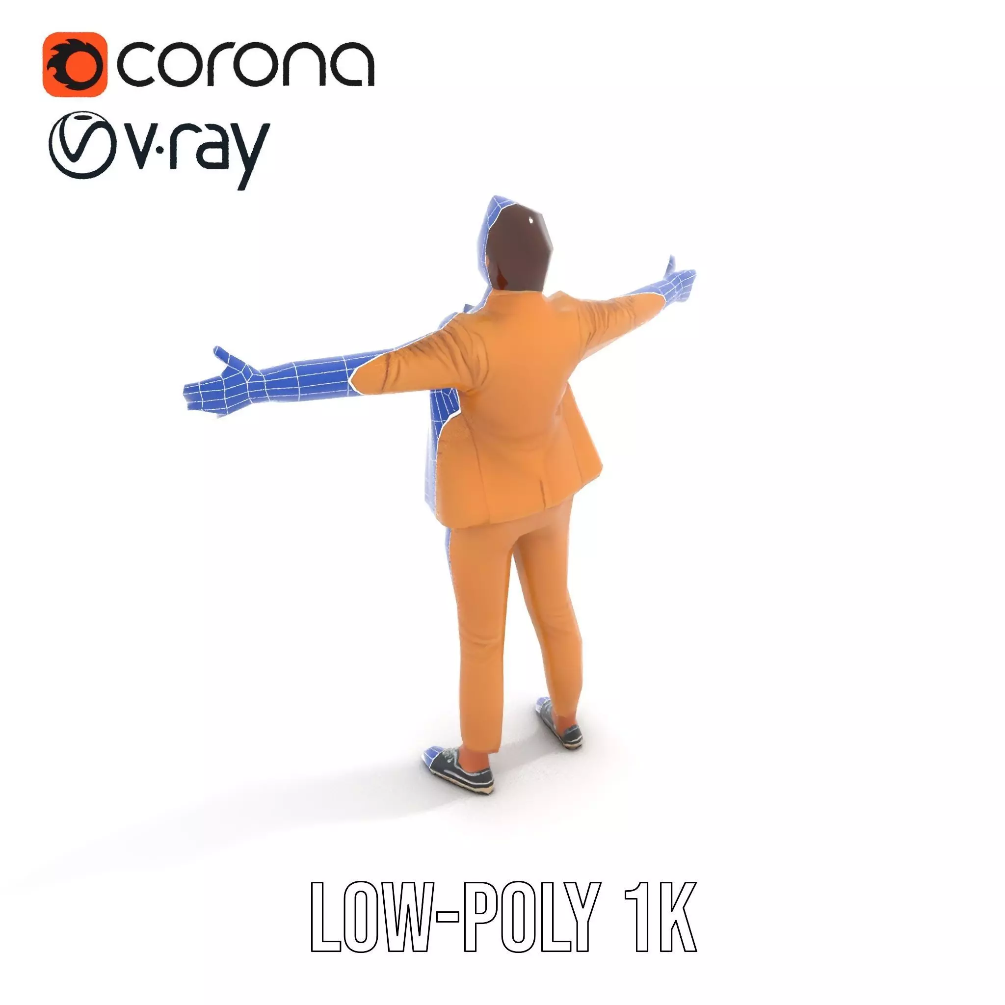 Business Professional Female Model Pack in Tan Suit Low-poly 3D model_23