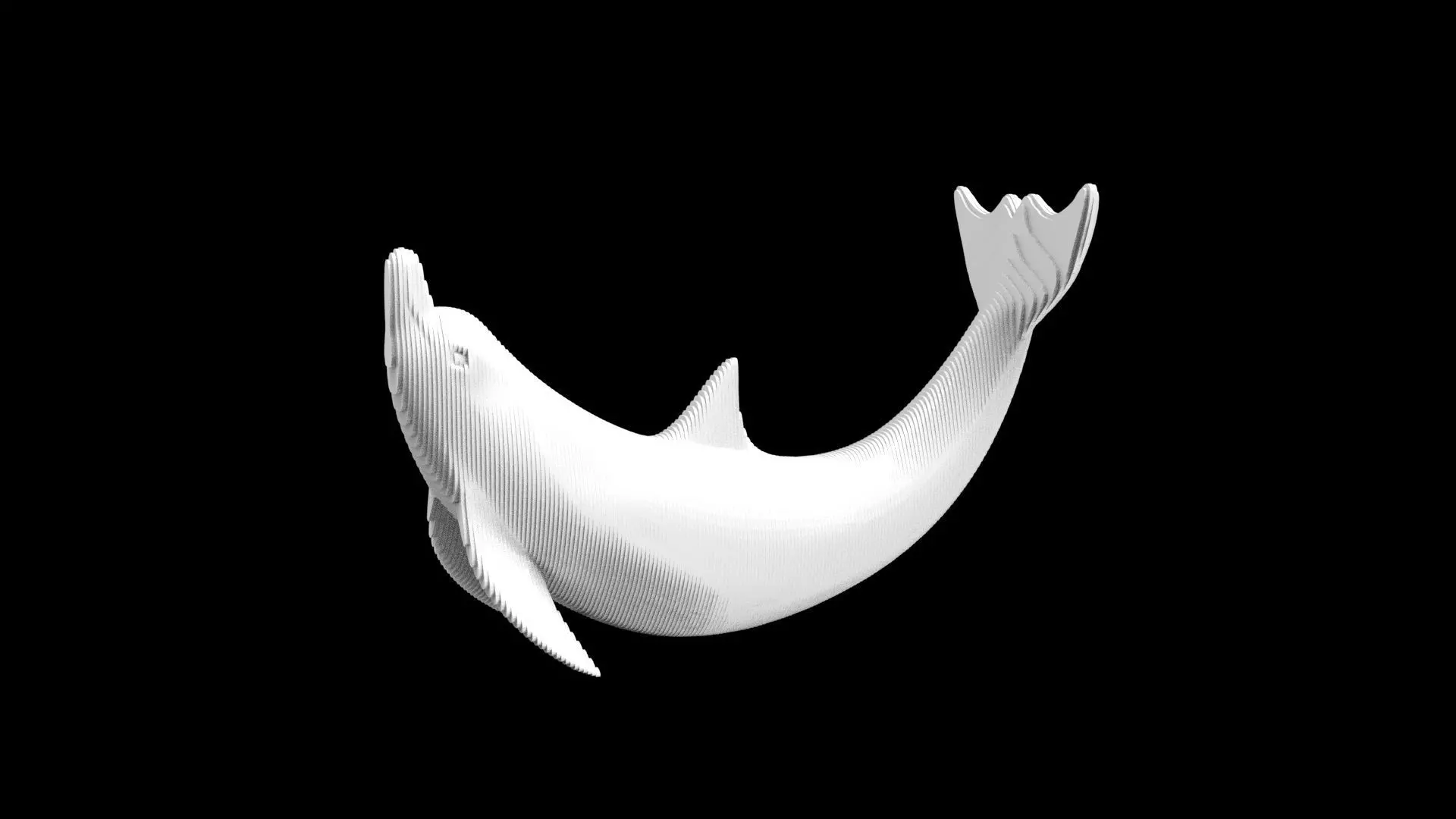dolfin Slice Form - parametric - multiLayer 3D print model