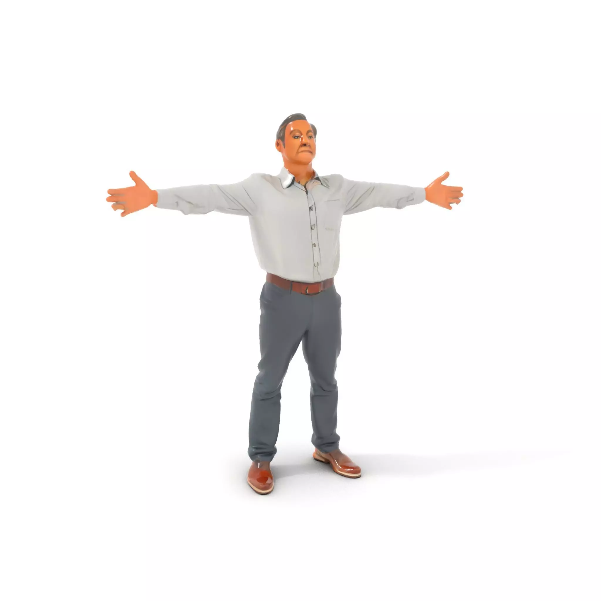 Professional Male Character Model Pack with Rigged Outfit Low-poly 3D model_0