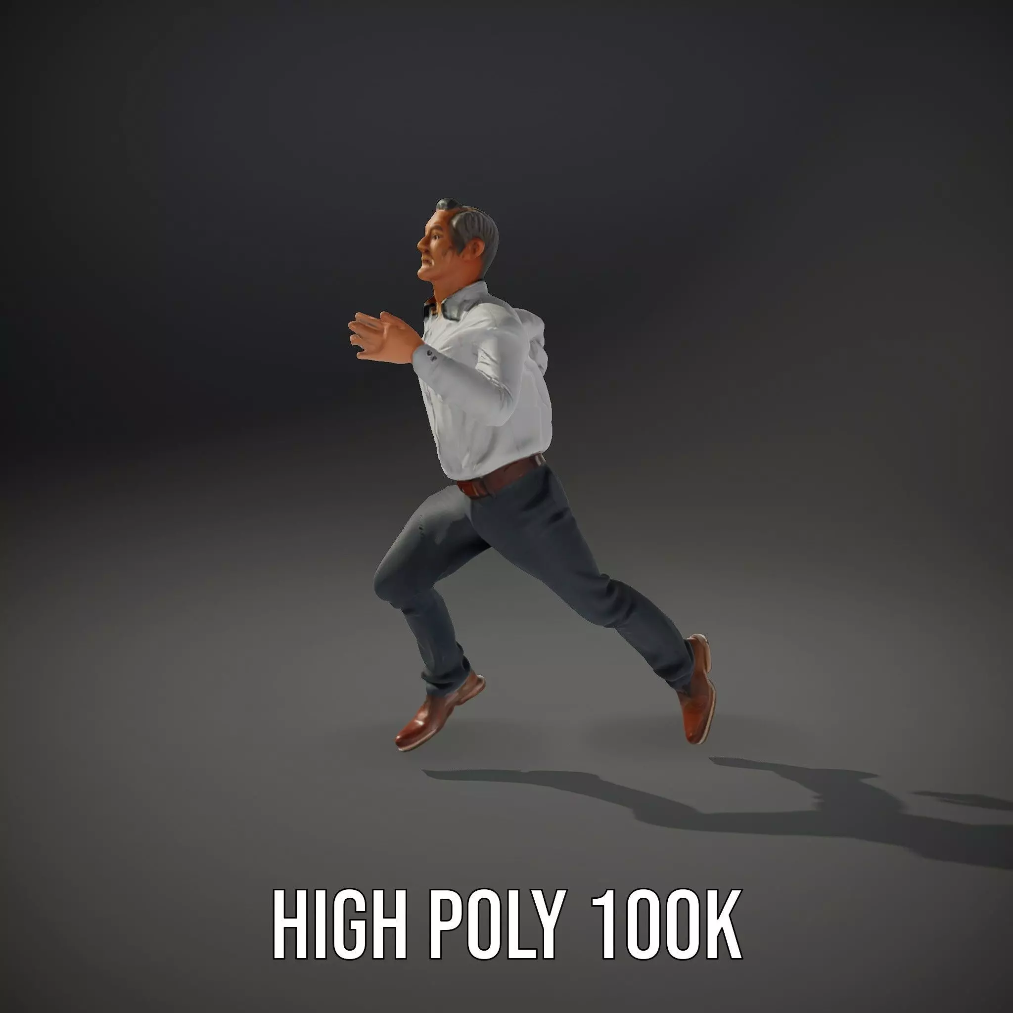 Professional Male Character Model Pack with Rigged Outfit Low-poly 3D model_9