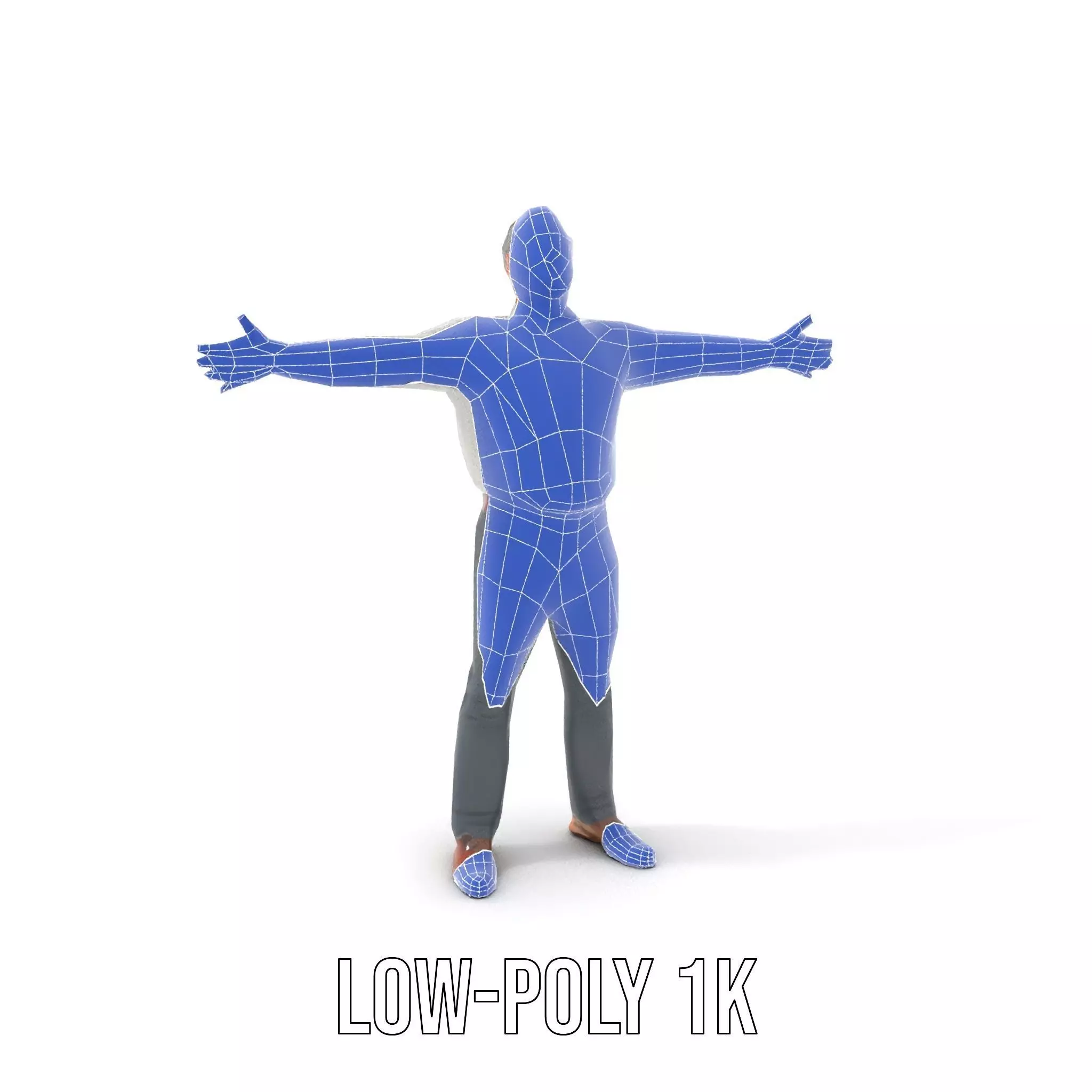 Professional Male Character Model Pack with Rigged Outfit Low-poly 3D model_8