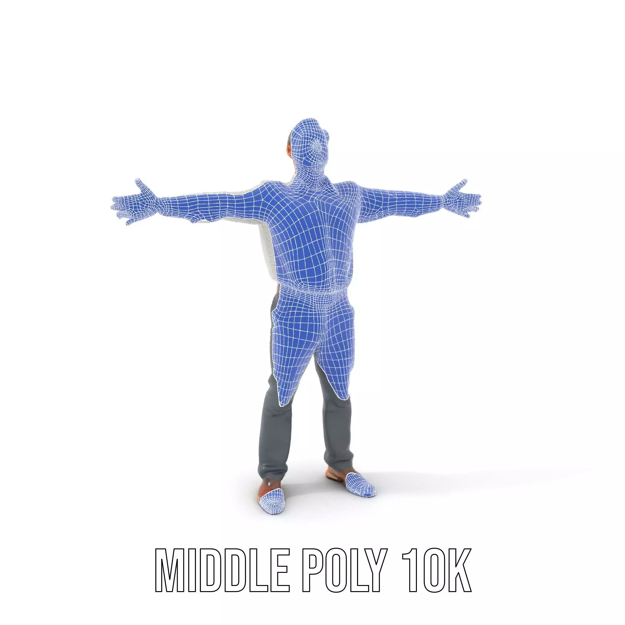 Professional Male Character Model Pack with Rigged Outfit Low-poly 3D model_25