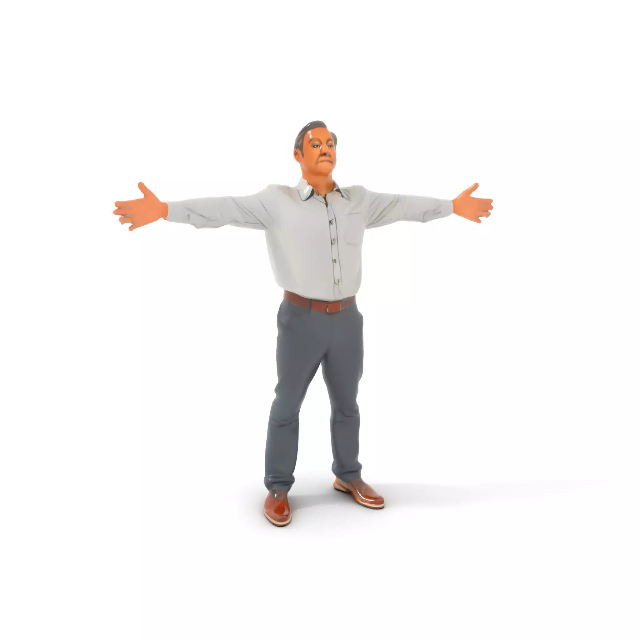 Professional Male Character Model Pack with Rigged Outfit Low-poly 3D model_12