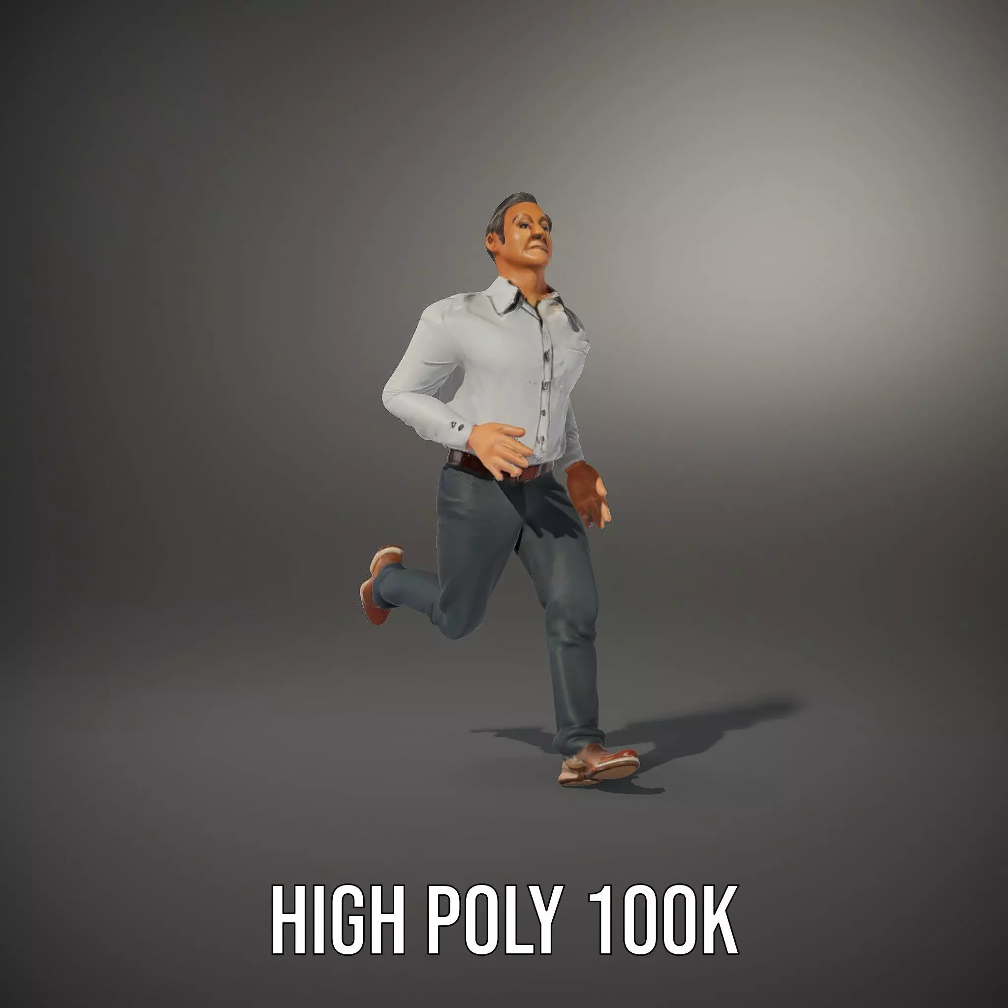 Professional Male Character Model Pack with Rigged Outfit Low-poly 3D model_11
