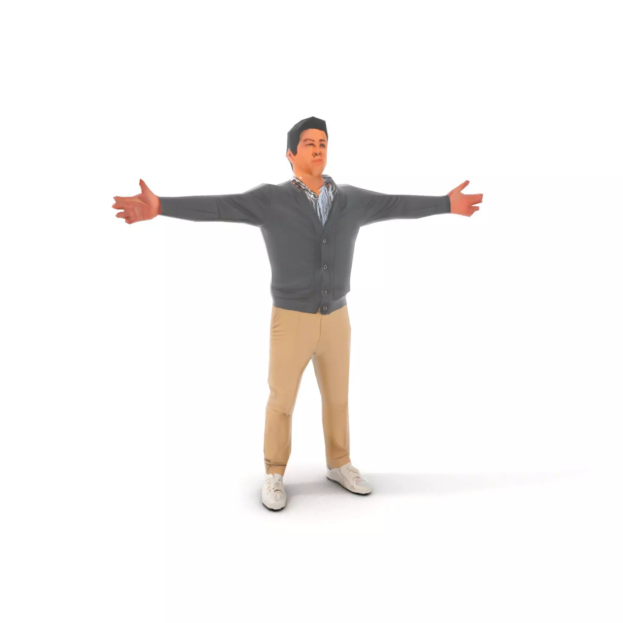 Casual Male Standing Pose Model Pack Low-poly 3D model_8