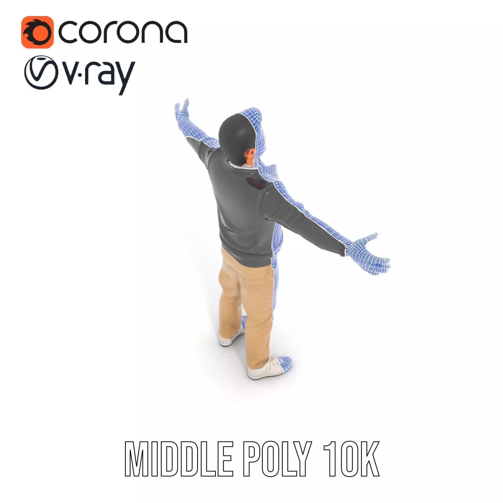 Casual Male Standing Pose Model Pack Low-poly 3D model_21