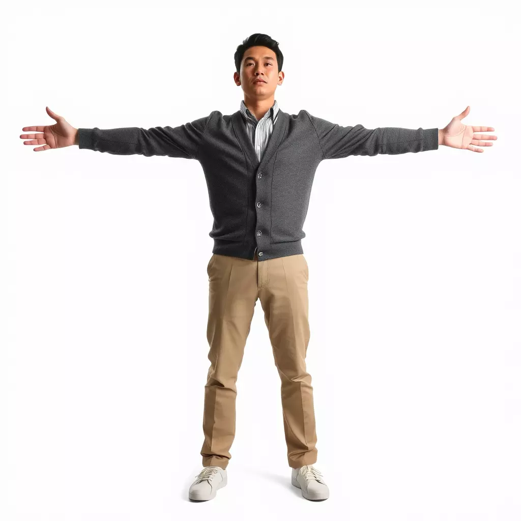 Casual Male Standing Pose Model Pack Low-poly 3D model_3