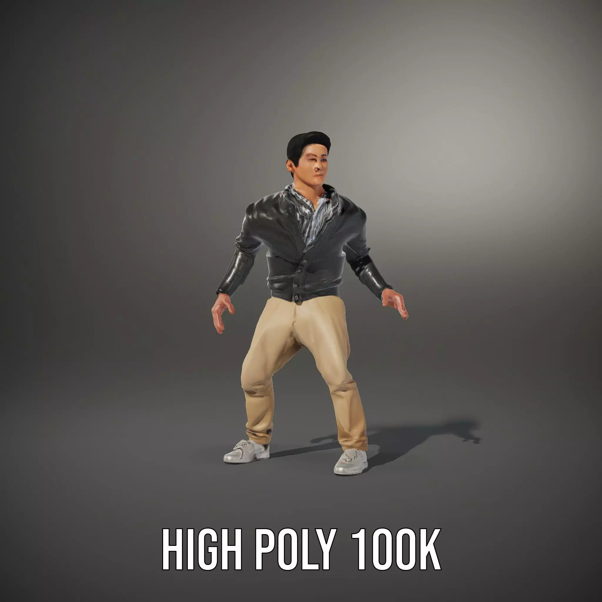 Casual Male Standing Pose Model Pack Low-poly 3D model_34