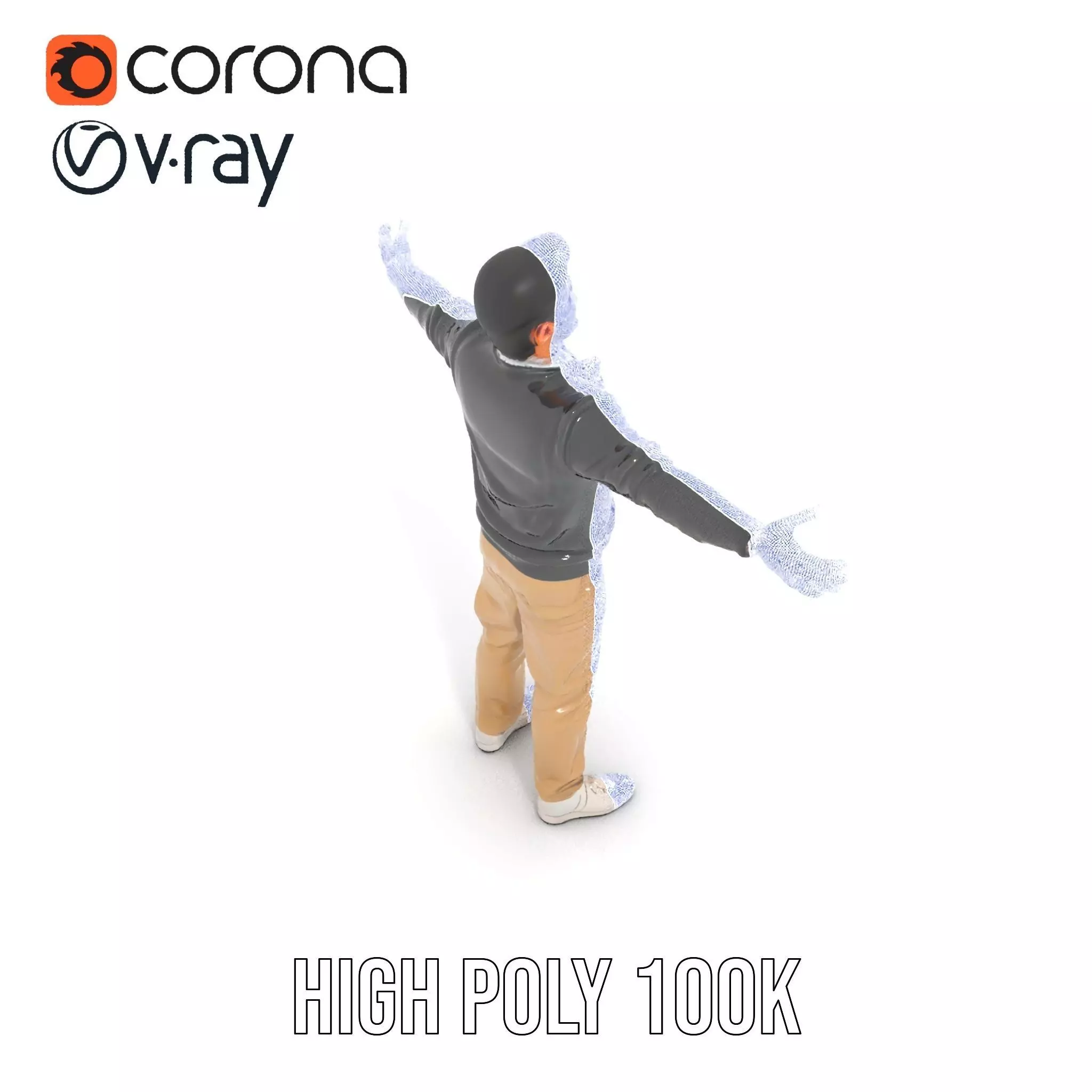 Casual Male Standing Pose Model Pack Low-poly 3D model_29