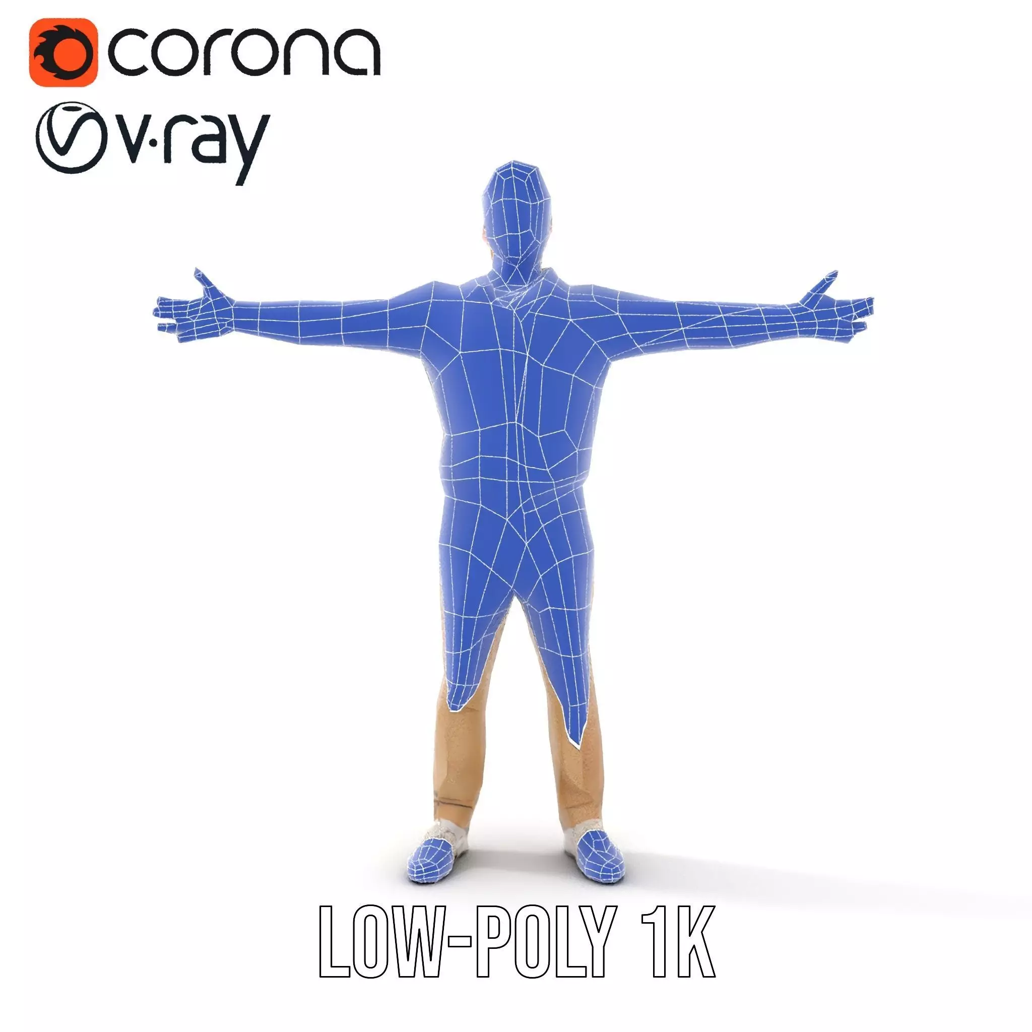 Casual Male Standing Pose Model Pack Low-poly 3D model_9