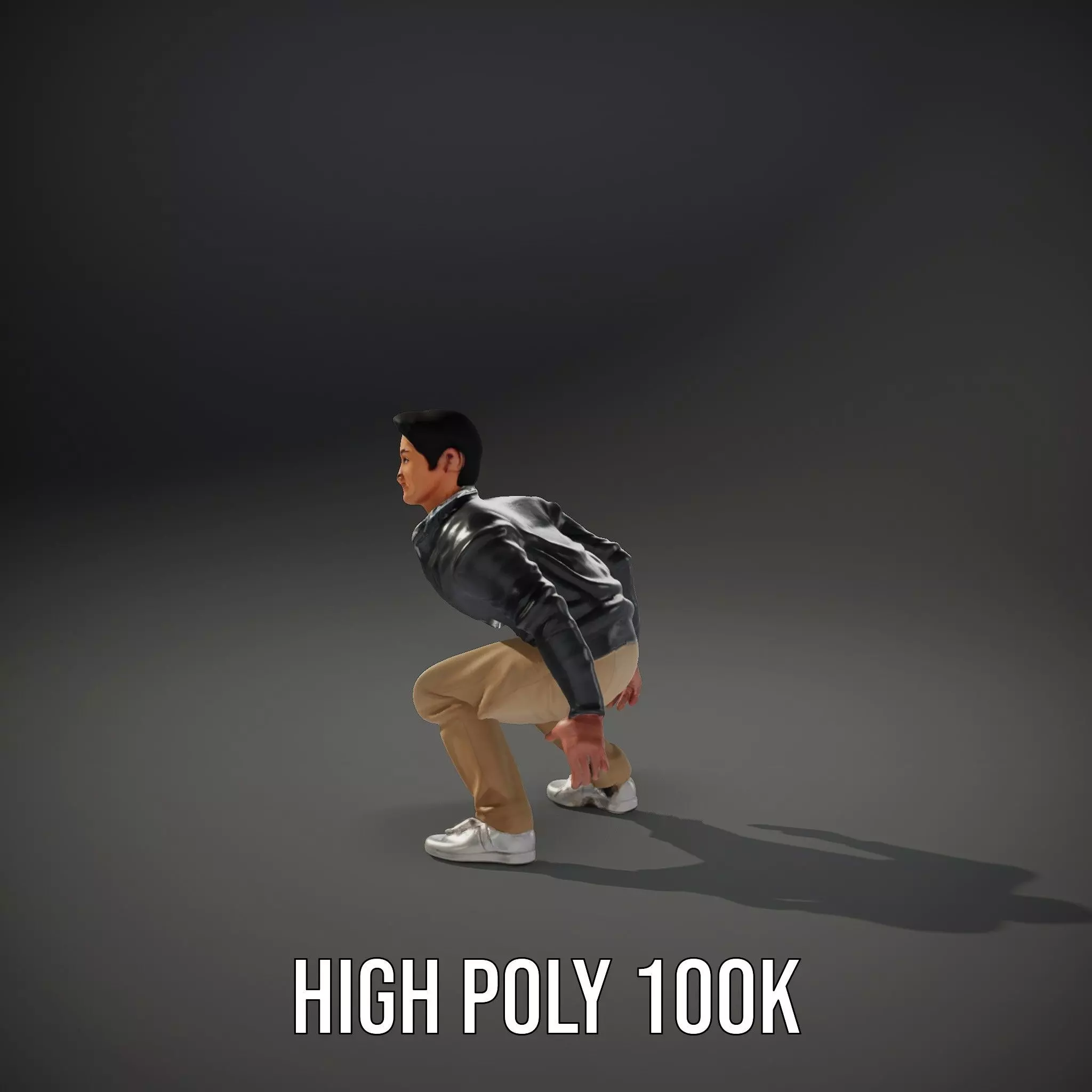 Casual Male Standing Pose Model Pack Low-poly 3D model_33
