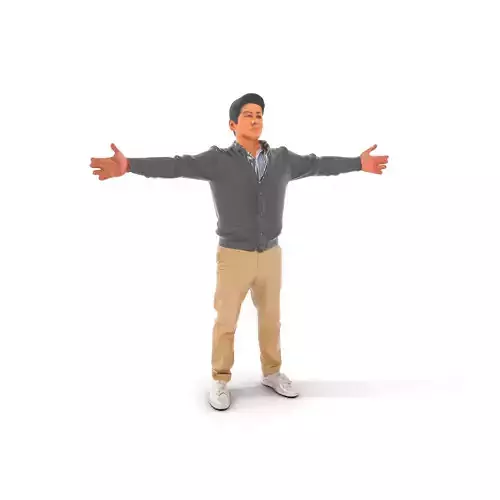 Casual Male Standing Pose Model Pack Low-poly 3D model Casual Male Standing Pose Model Pack Low-poly 3D model