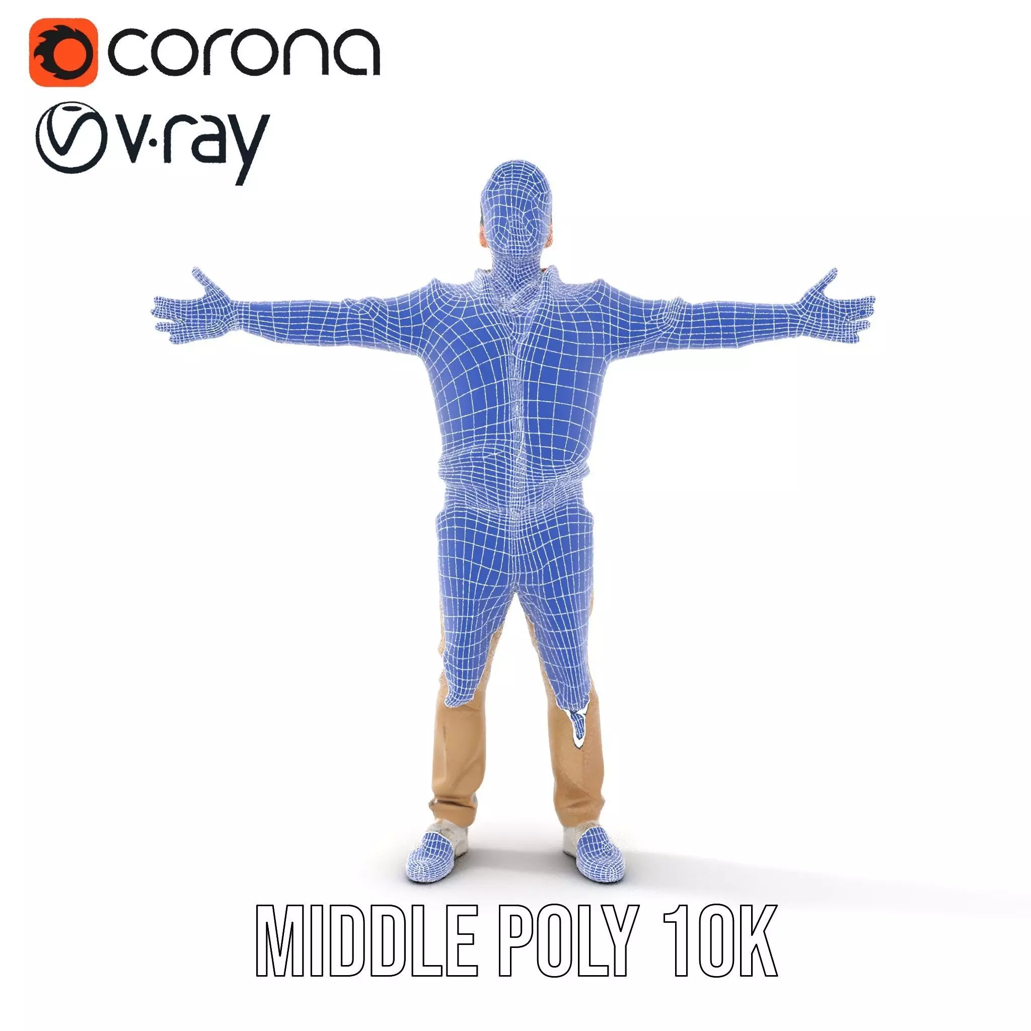 Casual Male Standing Pose Model Pack Low-poly 3D model_30
