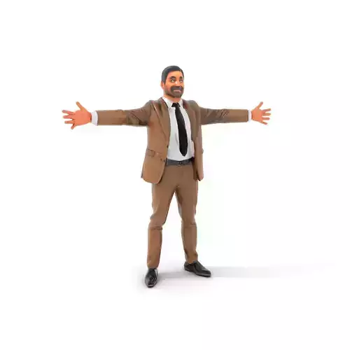 Businessman Standing Pose Model Pack Low-poly 3D model
