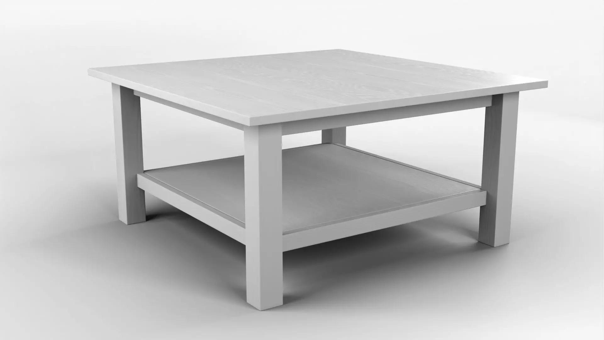 Coffee Table 03 - Pine Wood Low-poly 3D model_3
