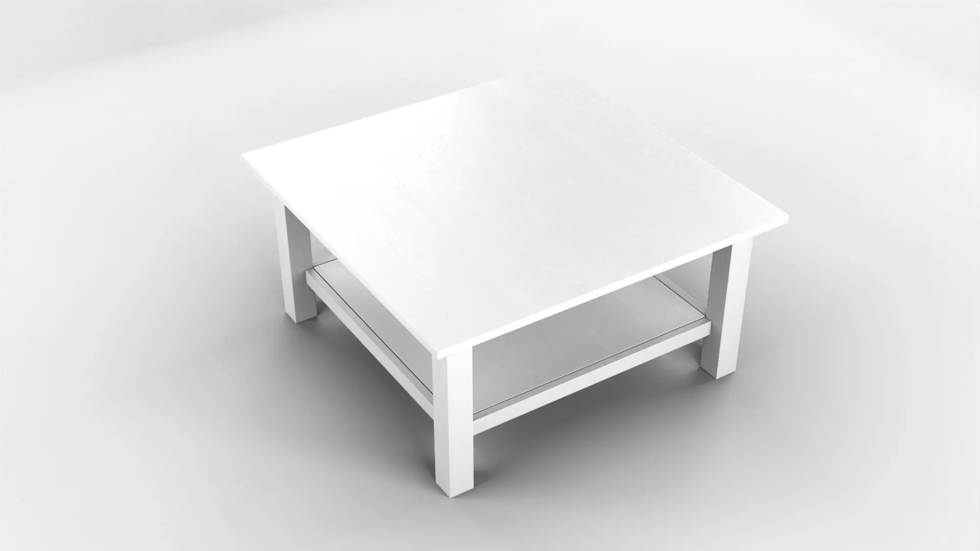 Coffee Table 03 - Pine Wood Low-poly 3D model_1