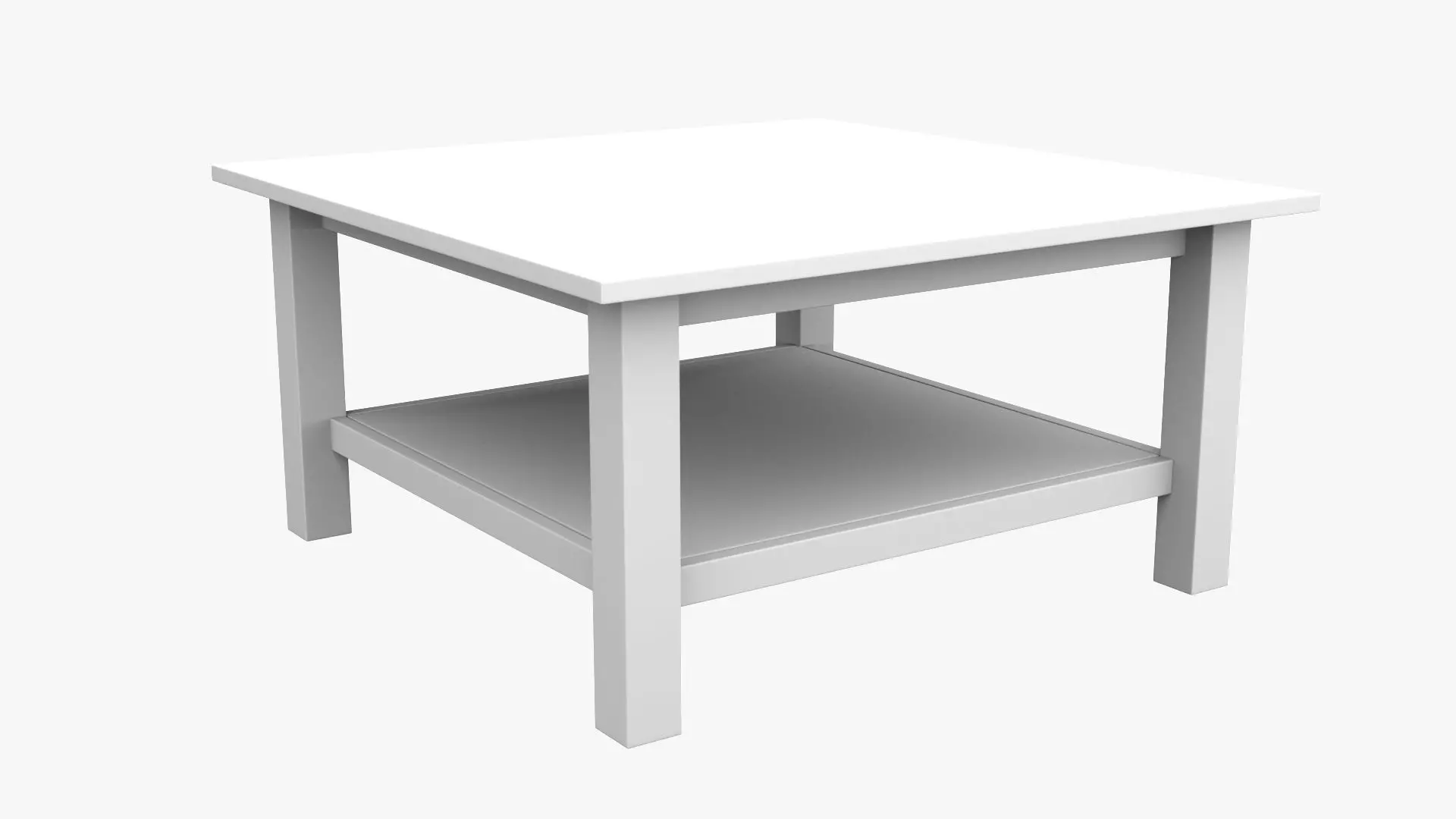 Coffee Table 03 - Pine Wood Low-poly 3D model_8