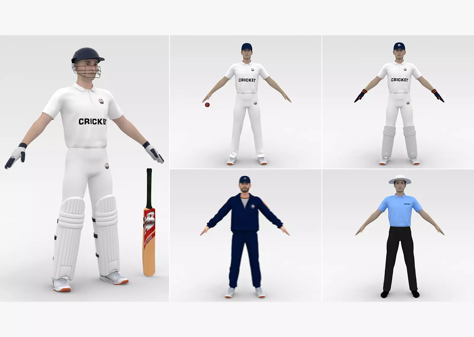 Cricket Players White Dress Collection _0