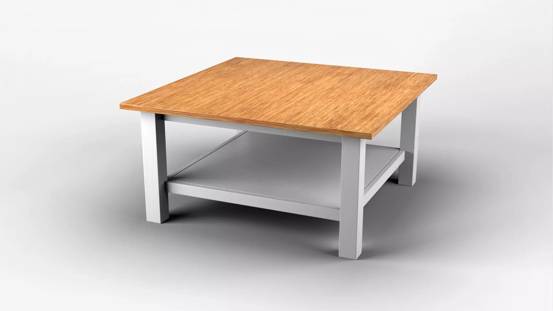 Coffee Table 03 - Bamboo-Pine Wood Low-poly 3D model_0
