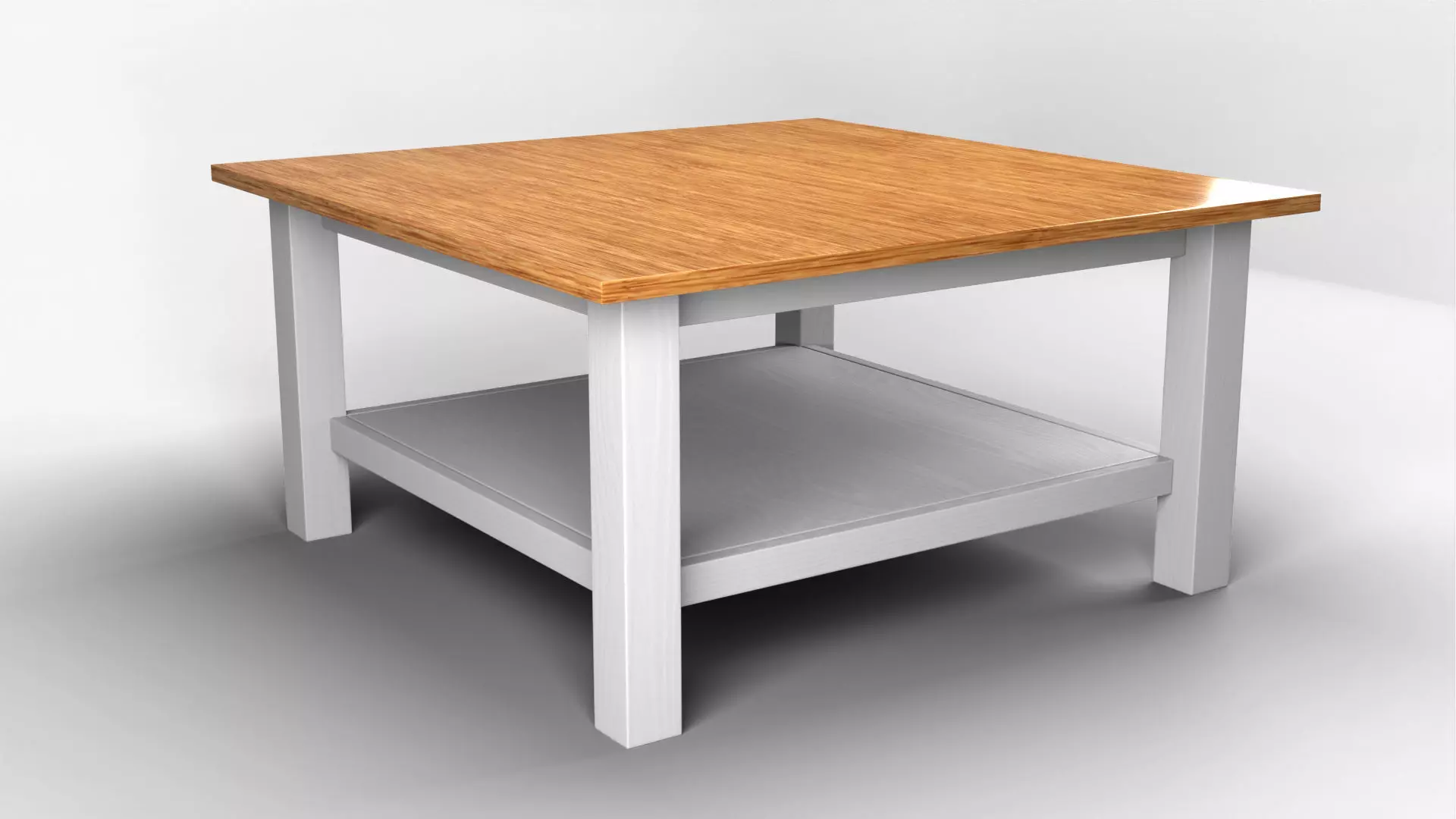 Coffee Table 03 - Bamboo-Pine Wood Low-poly 3D model_3