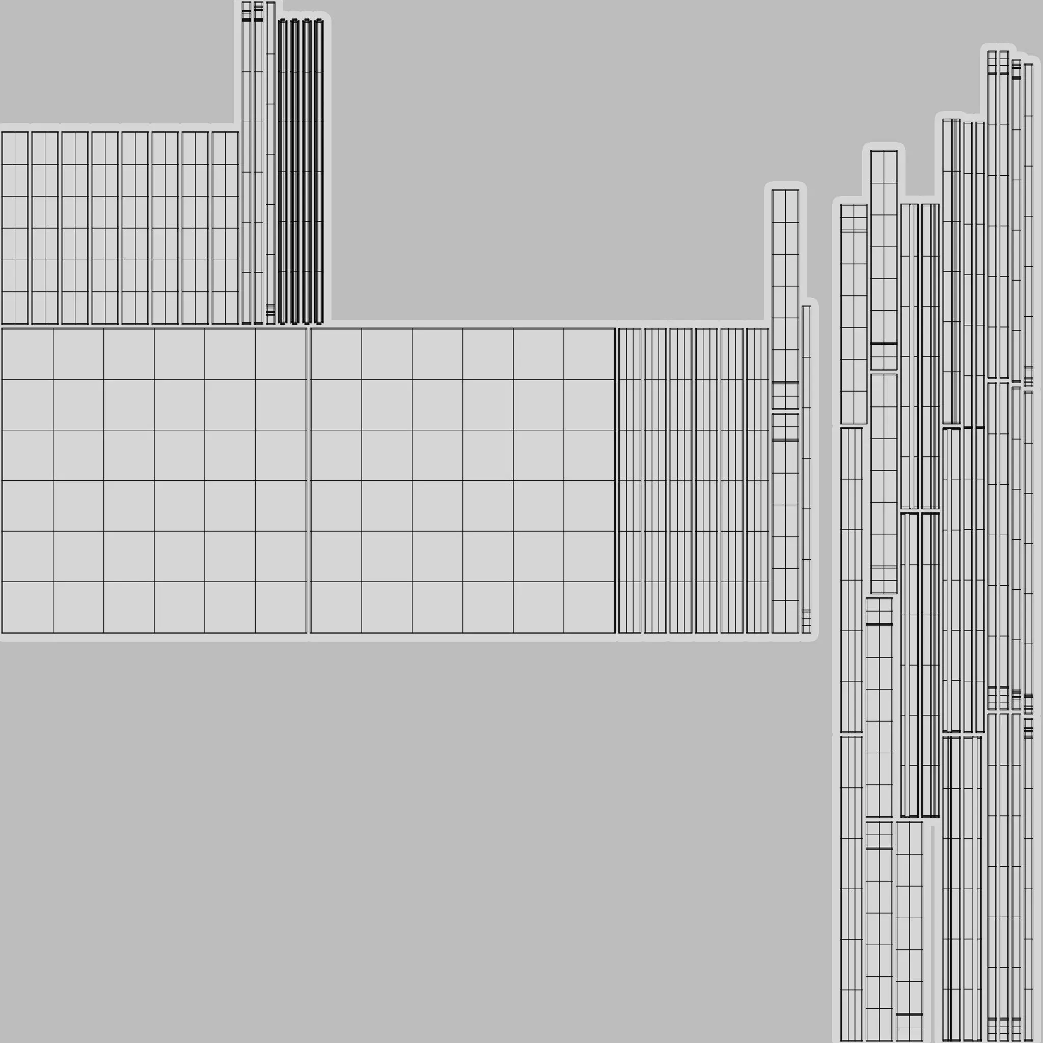 Coffee Table 03 - Bamboo-Pine Wood Low-poly 3D model_14