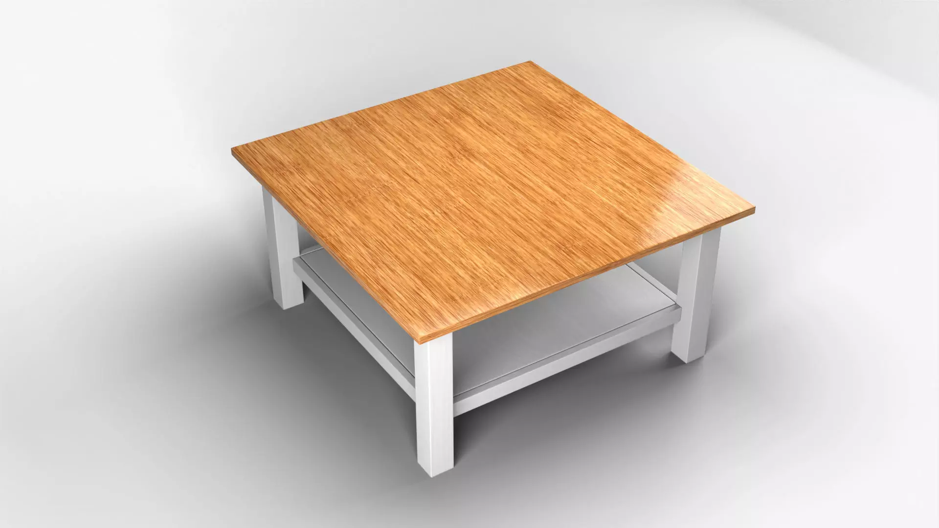 Coffee Table 03 - Bamboo-Pine Wood Low-poly 3D model_1