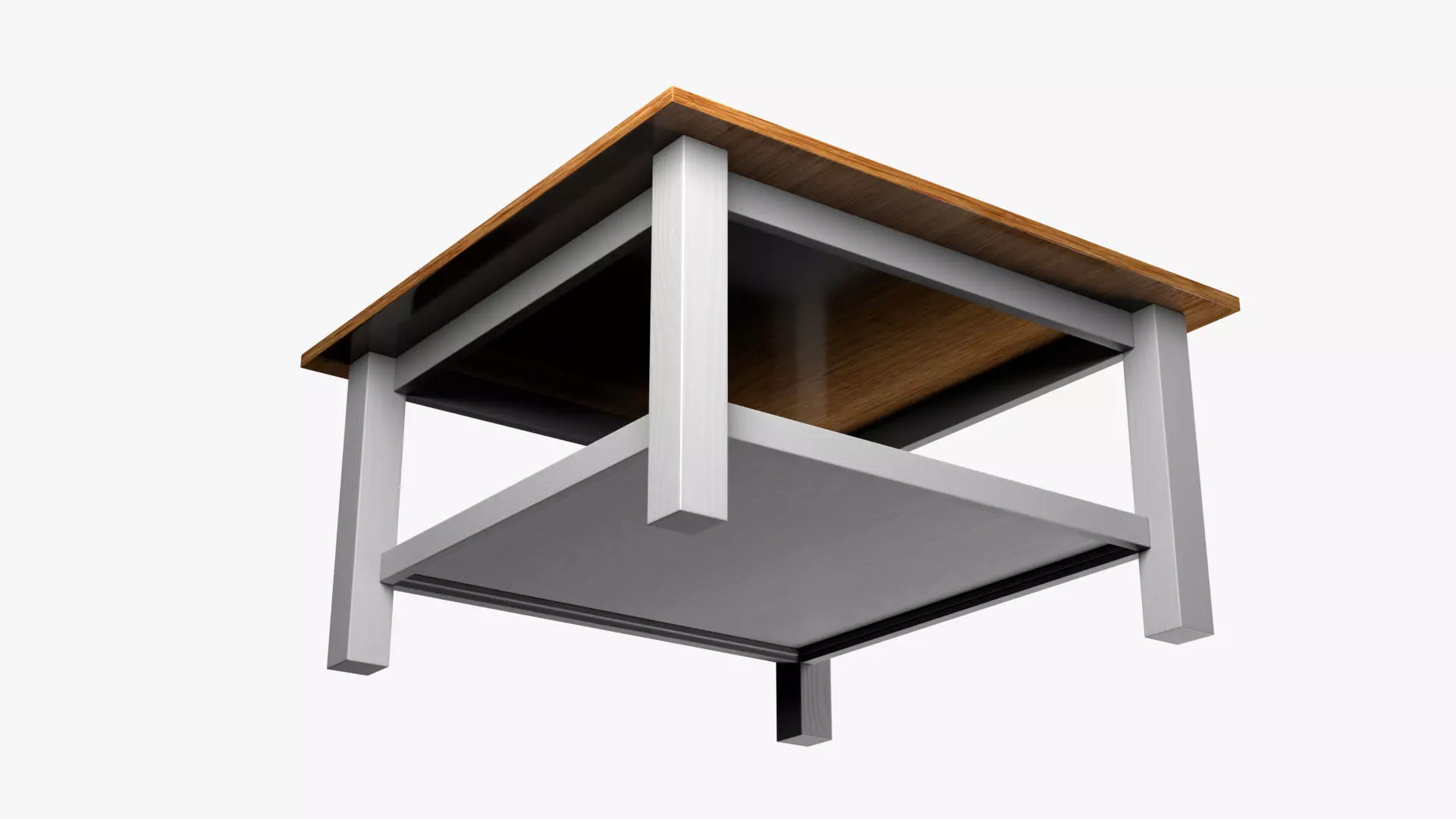 Coffee Table 03 - Bamboo-Pine Wood Low-poly 3D model_4