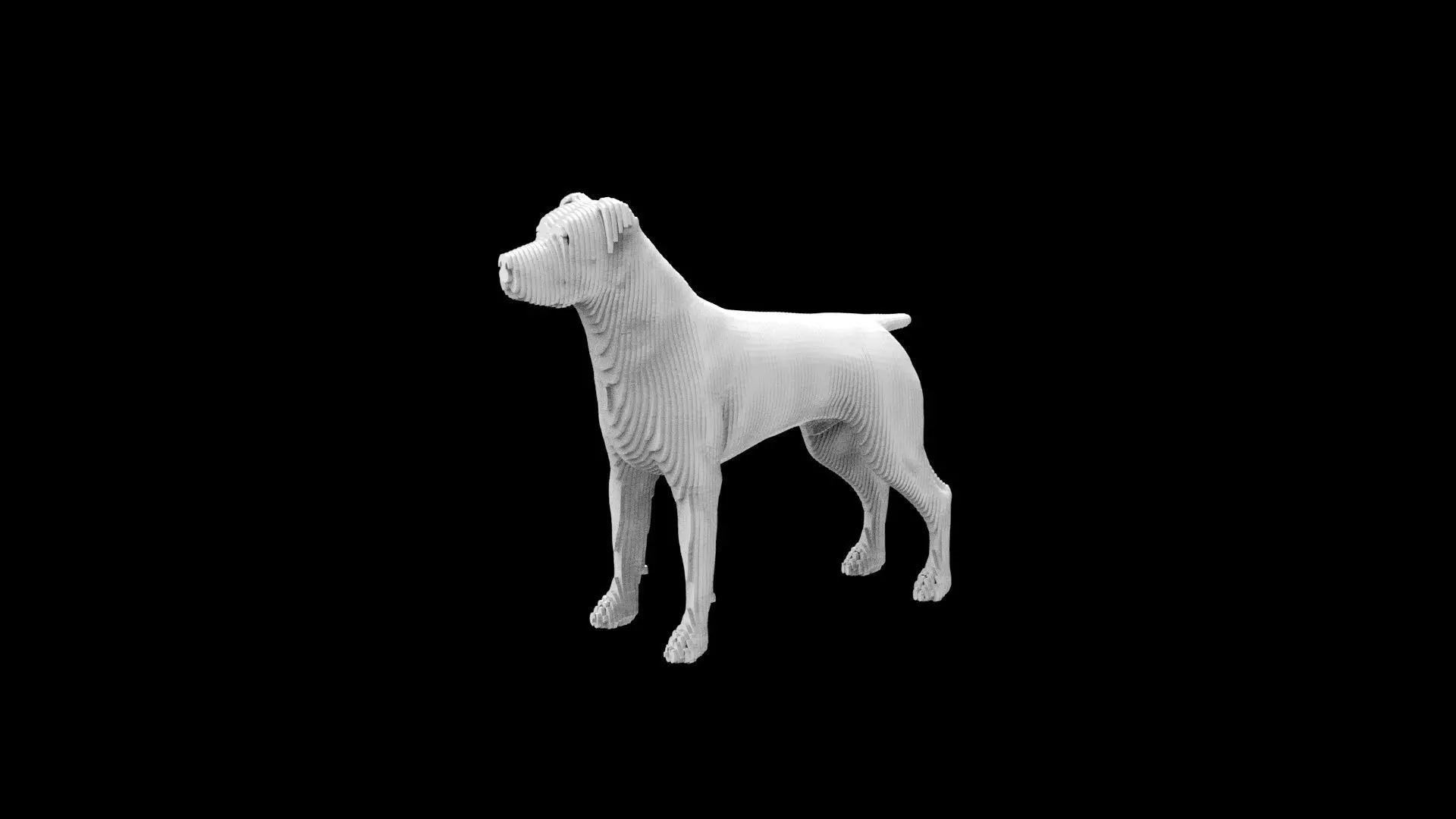 Dog Slice Form - parametric - multiLayer 3D print model