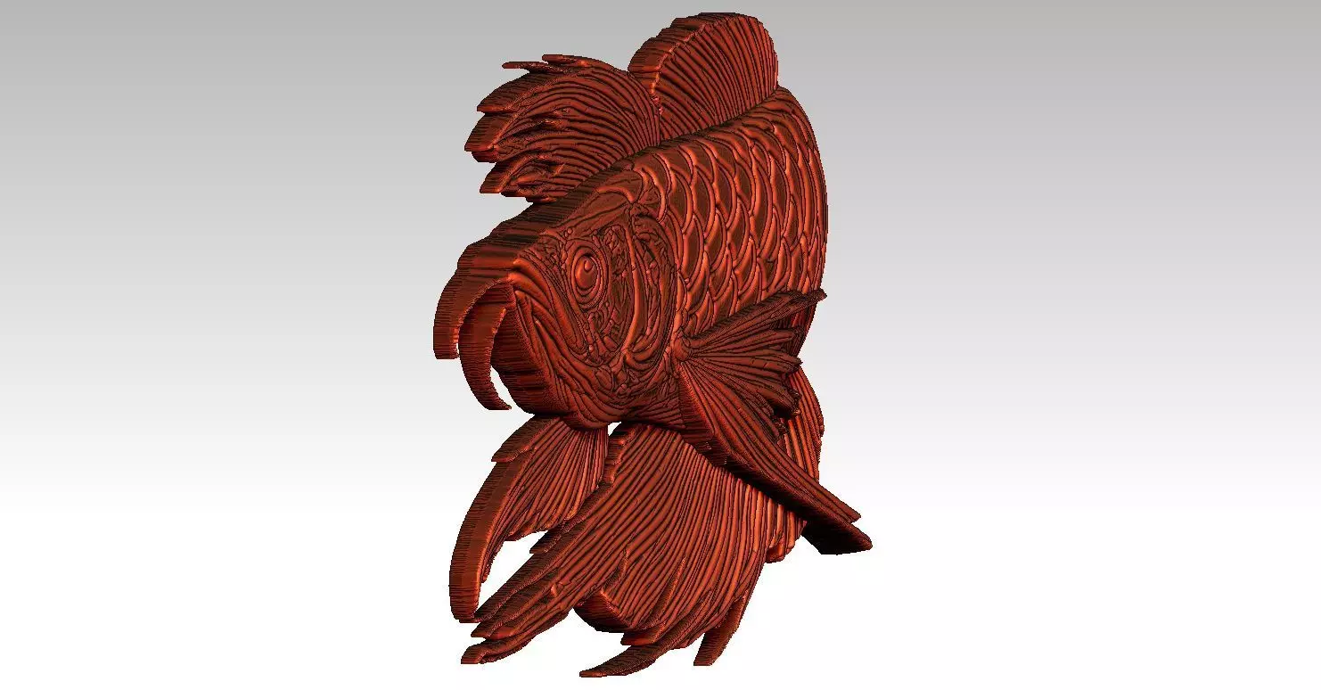 Arowana CNC Relief Model 3D print model_2