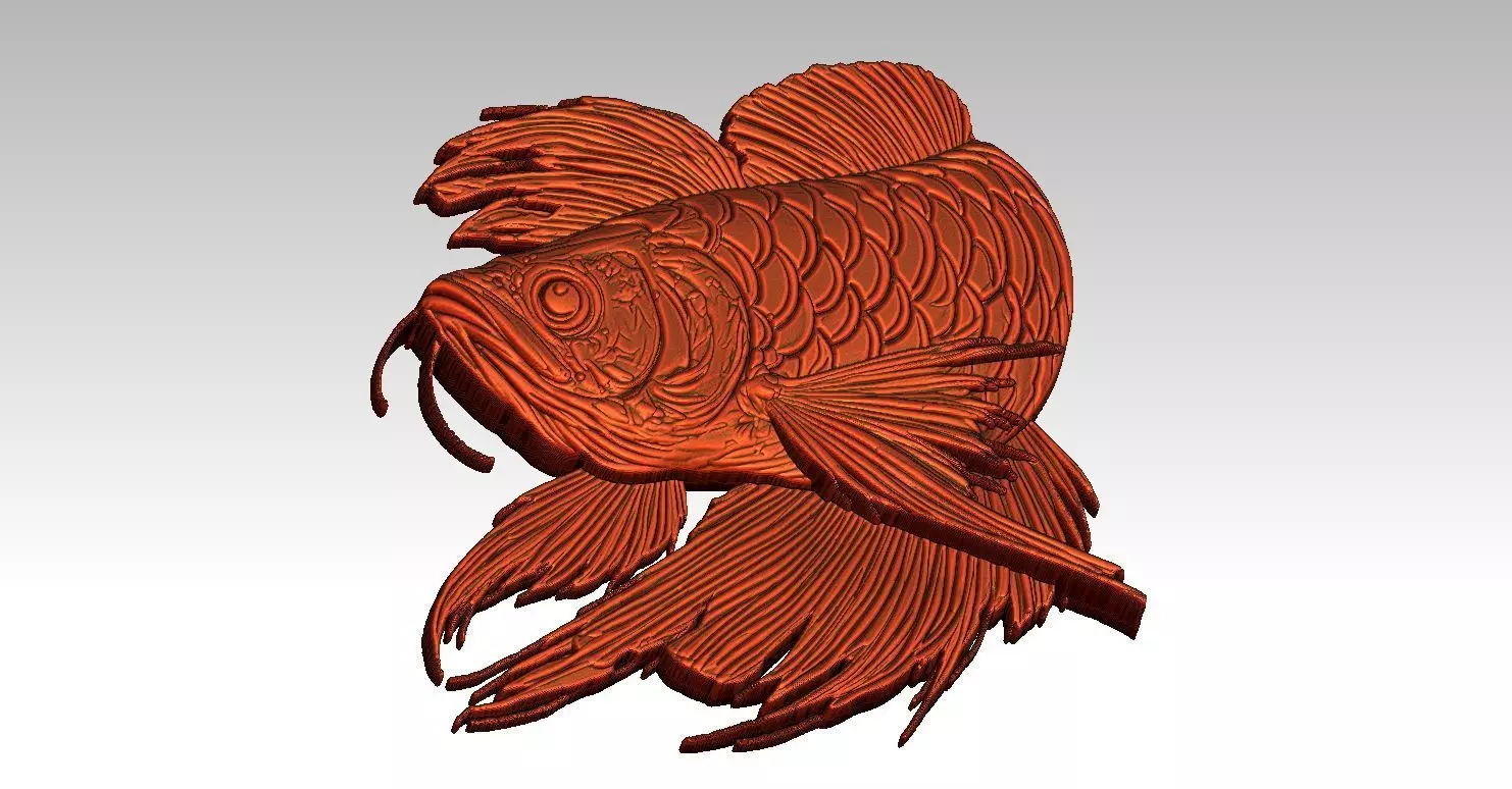 Arowana CNC Relief Model 3D print model_3